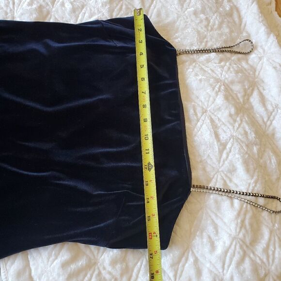 Ariana by Rachel Kaye Y2K Velvet Asimetrical 90s Dress Size 12 Back Vintage Goth - Picture 6 of 8